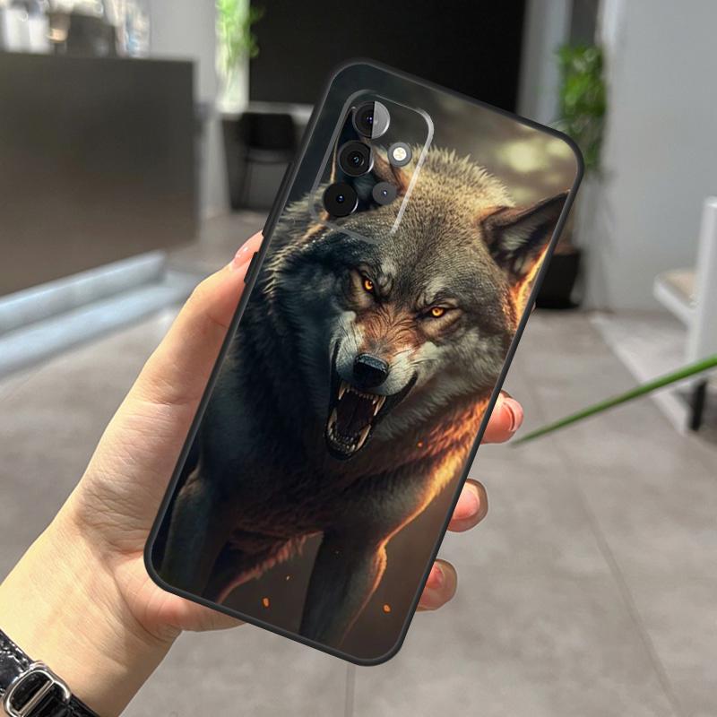 Angry Wolf Phone Case For Samsung Galaxy A14 A34 A54 A12 A32 A42 A52 A13 A23 A33 A53 A73 A52S A71 A51
