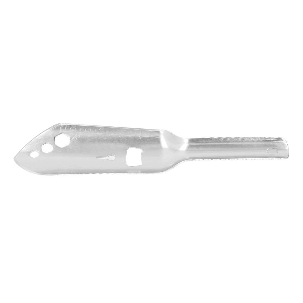 Mehrzweck-Camping-Schaufel Aluminiumlegierung Kleines Überlebens-Multitool Schaufel für Outdoor-Wandern Silber