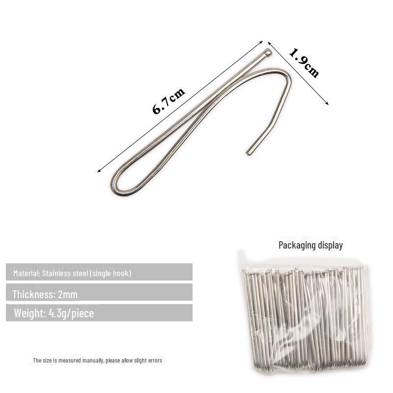 Korean Pleated Curtain S-Shaped Four-Pronged Hooks