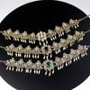 Forehead Chain Bride Crown Jewelry Women Hair Ware Gold Color Crystal Arab Hairband