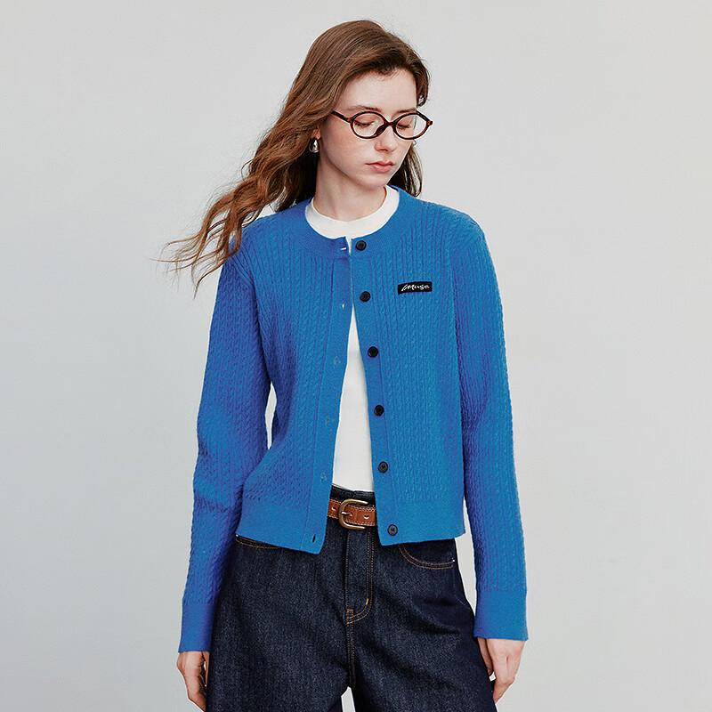 Chuyu Women's College Style Cable Knit Cardigan
