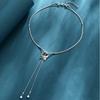 Style New Fashionable Butterfly Pearl Necklace With Adjustable Length And Tassels Unique