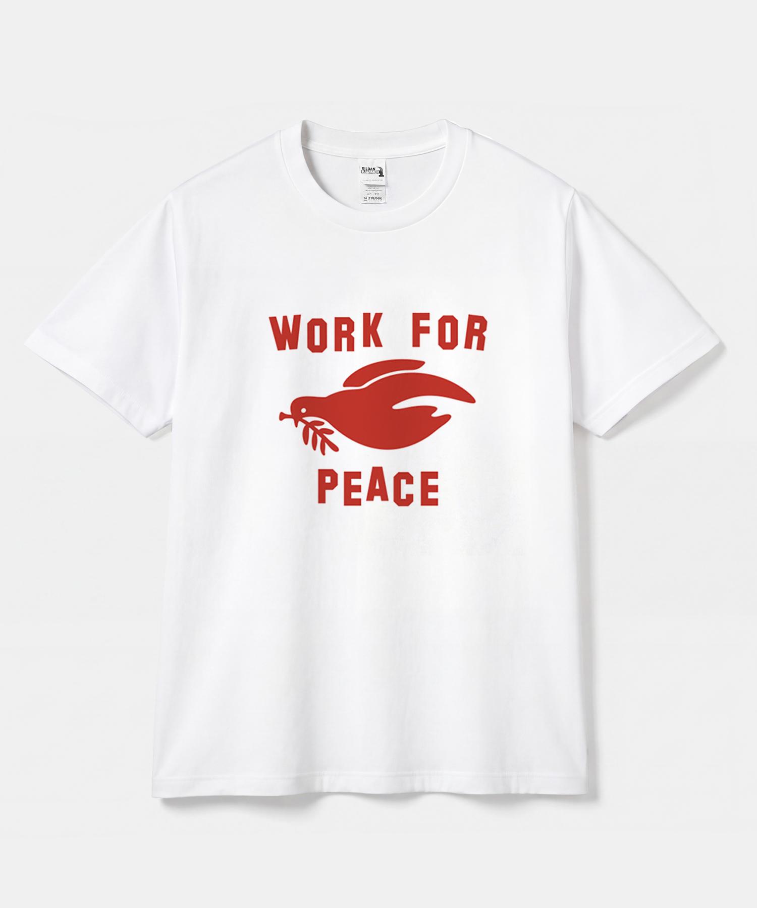 Gildan Gildan X Винтажная Коллекция Работай Ради Мира Футболка White (Blue Logo)/Xxxl