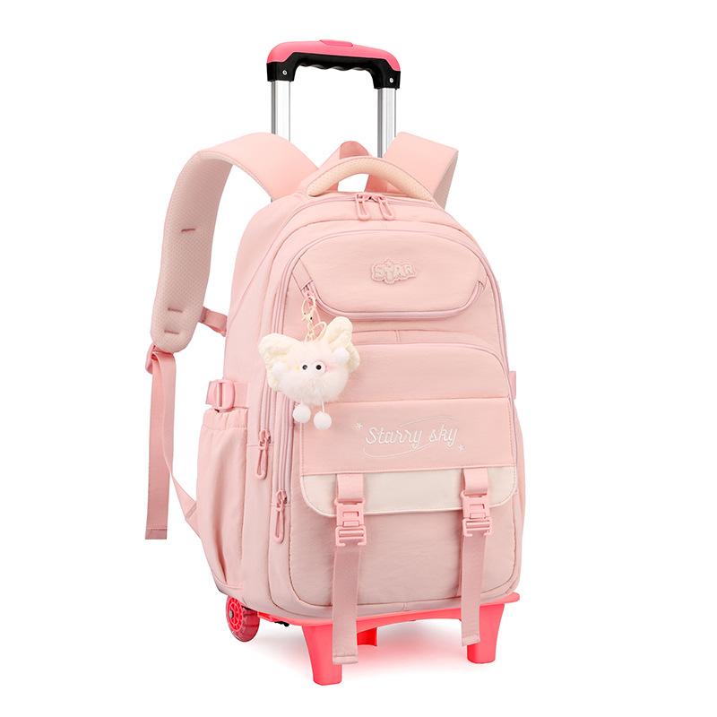 Zaino Trolley Scuola per Bambini con Ruote Zaino Studenti Borsa Libri Borsa Scuola a Rotelle per Bambine Bambini Zaino con Ruote