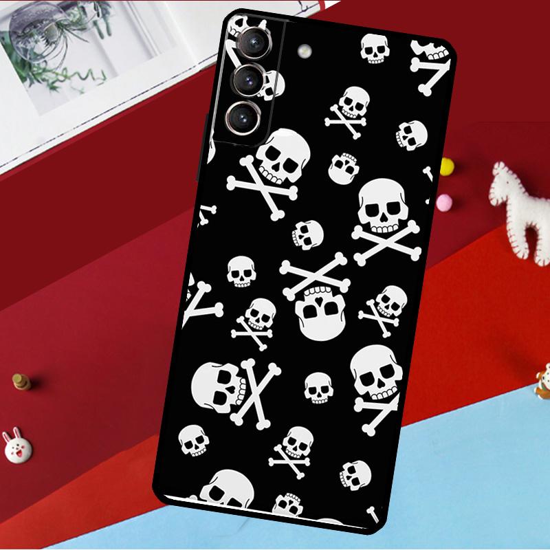 Skull Gothic Creepy Pastel Goth Funda For Samsung Galaxy S25 S24 S21 S22 S23 Ultra S9 S10 Plus S20 FE S24 FE Phone Case