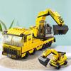 1000pcs 6 In 1 Engineering Crane Truck Building Blocks City Construction Bricks Bulldozer Car Set for Children Kids TOYS