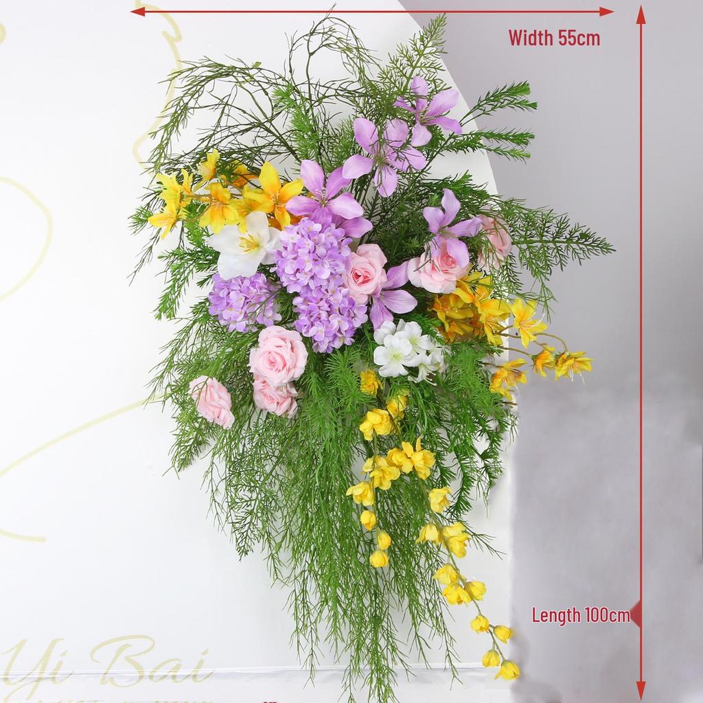 Mori Style Artificial Wedding Floral Aisle Decoration