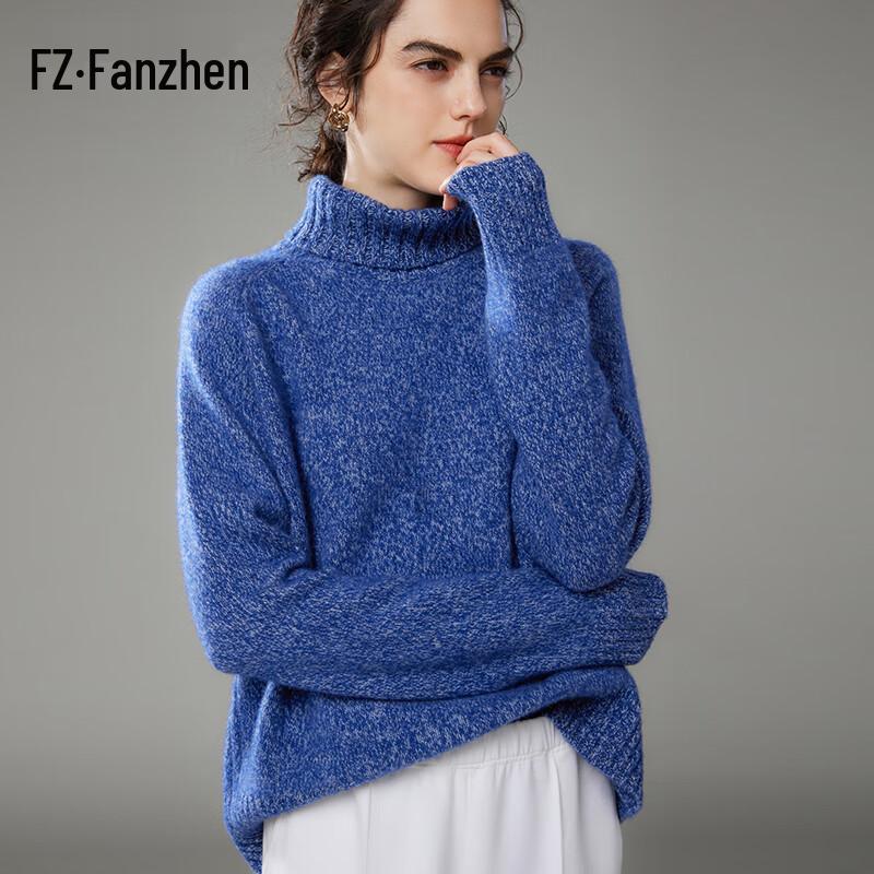 Fanzhen Women's Thickened Cashmere Turtleneck Sweater