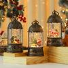 Christmas Music Box Golden Bird Cage Ornament With Santa Claus And Snowman Decor For Holiday Gift