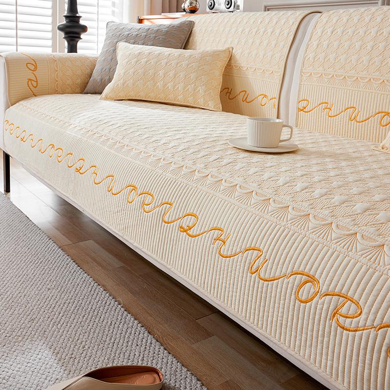 

Pastoral Cotton Sofa Cushion Universal Thick Full Body Cover Four Seasons Living Room Seat Cushions Soft Comfortable 70*70cm