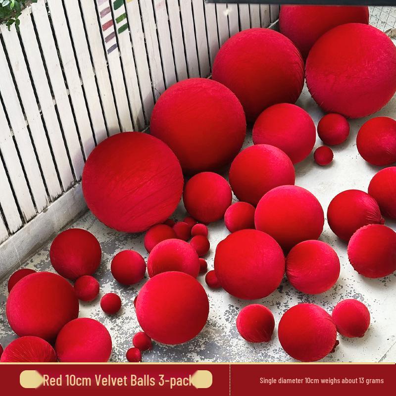 Festive Wine Red Velvet Pendant for New Year & Spring Festival Decorations