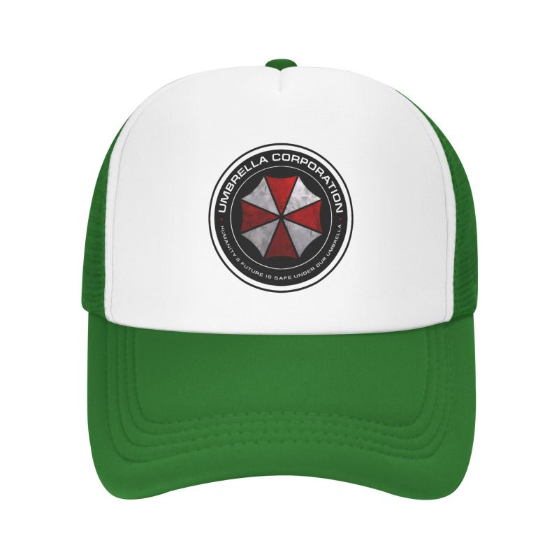 Umbrella Corporation Print Mesh Baseballkappen Unisex Hip Hop Verstellbare Snapback-Hüte Damen Herren Sommer Atmungsaktive Sonnenblenden Hüte