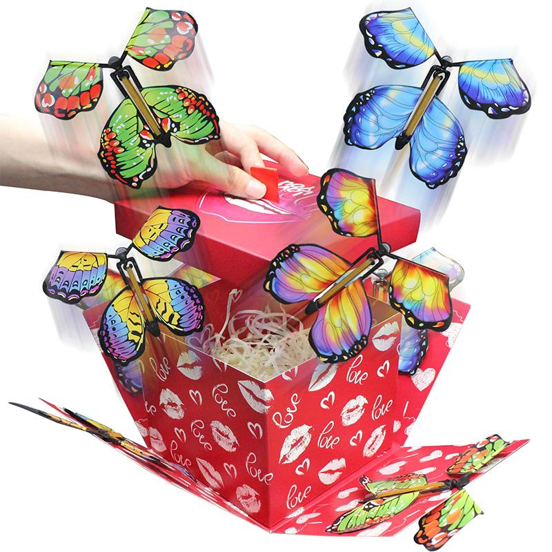 Flying Butterfly Surprise Box Exploding Gifts Box With Butterflies Butterfly Surprise, Diy Pop Up For Birthday Mothers Day