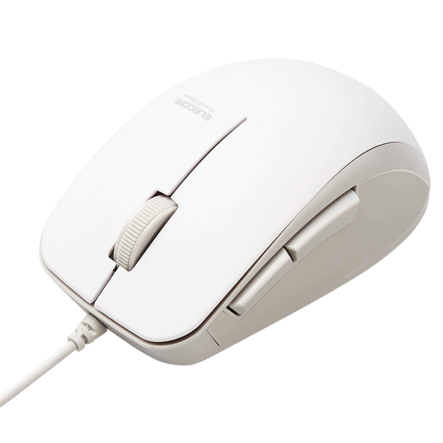 

ELECOM Wired Mouse M-BL28UBSKWH 5 Buttons, Rubber Grip, Quiet, White