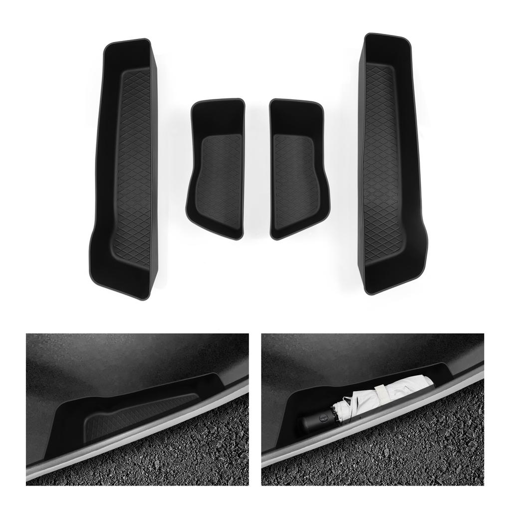 For BYD ATTO 2 Yuan Pro Yuan UP 2024 2025 Door Side Storage Box TPE Front Rear Door Handle Tray Organizer Tidying Black