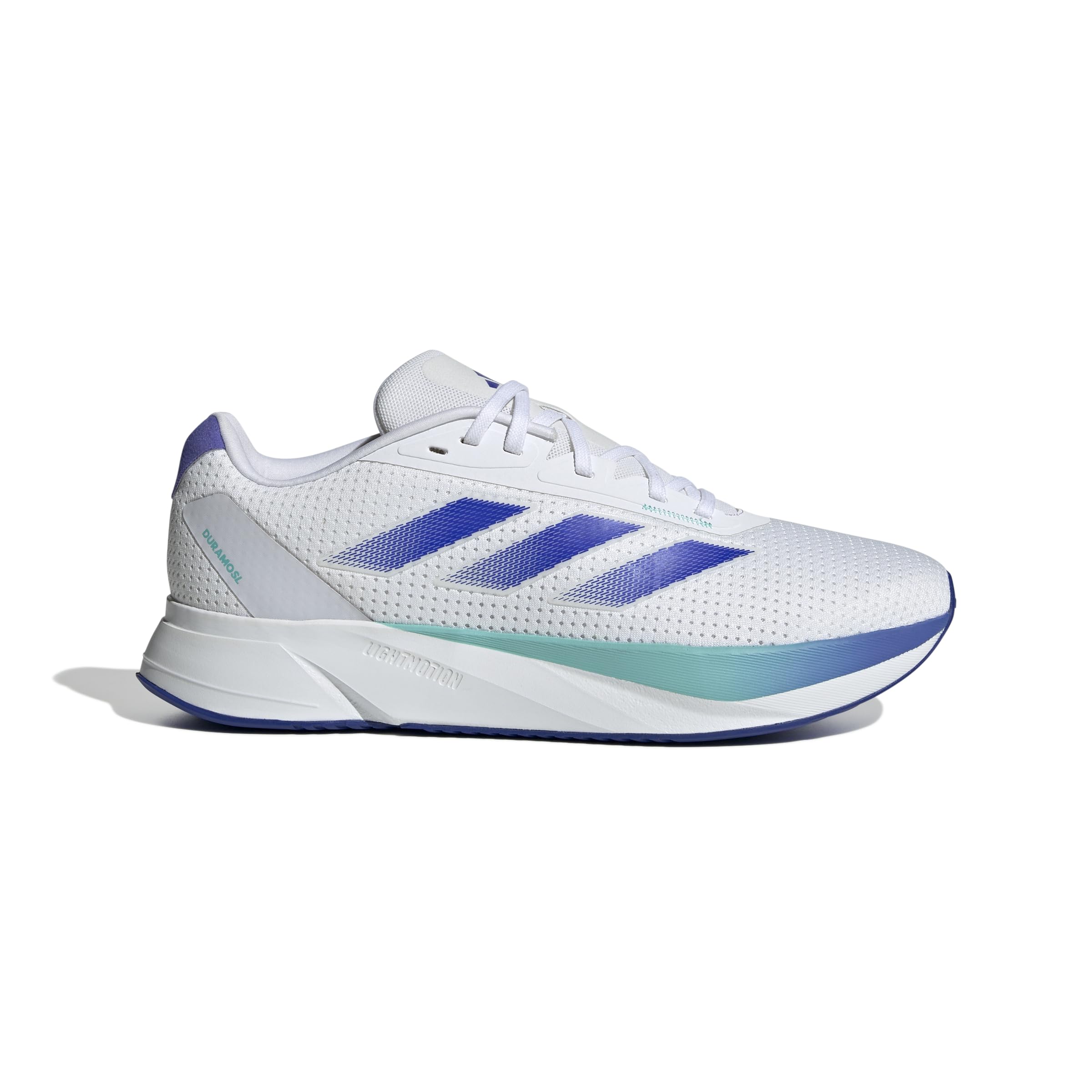

Adidas Duramo SL LZQ32 Running Footwear Aqua Size cm Shoes, White/Lucid Blue/Flash (IF9481), 27.0