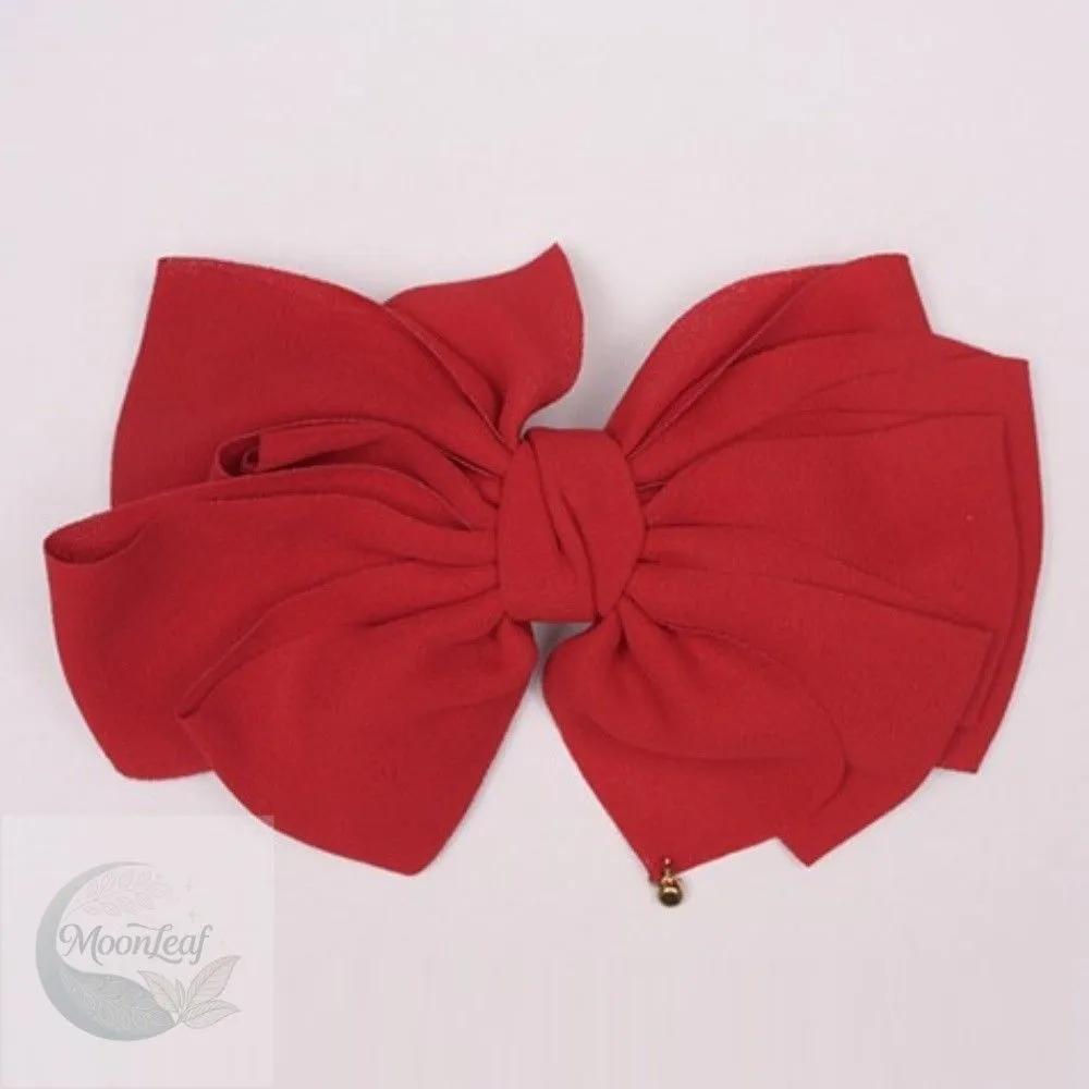 MLSTORE Red Layered Cubic Automatic Hairpin Premium Hairpin Hair Clip