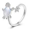 Adjustable Ring 925 Sterling Silver Original Fire Dragon Blossom Flower Clover Open Rings For Women Wedding Jewelry Gift 2
