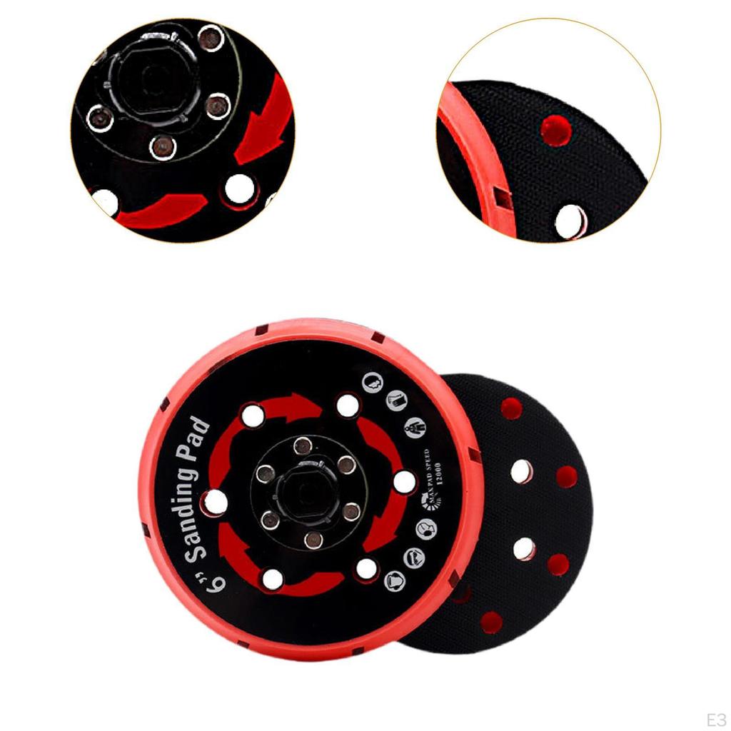 Sander Pad Backing Plate Accessories Easy to Use Convenient Hook and Loop Multi Hole for