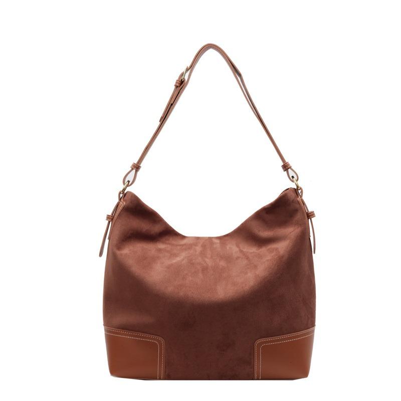 Casual Commuting Large-capacity Suede Bag Women's New Versatile Shoulder Bag Slack Tote Bag