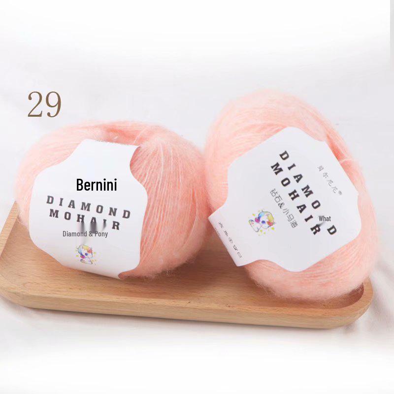 Diamond Pony Mohair Long Pile Fine Yarn for Hand Knitting & Crochet - Perfect for Shawls, Coats, Hats, and Scarves.