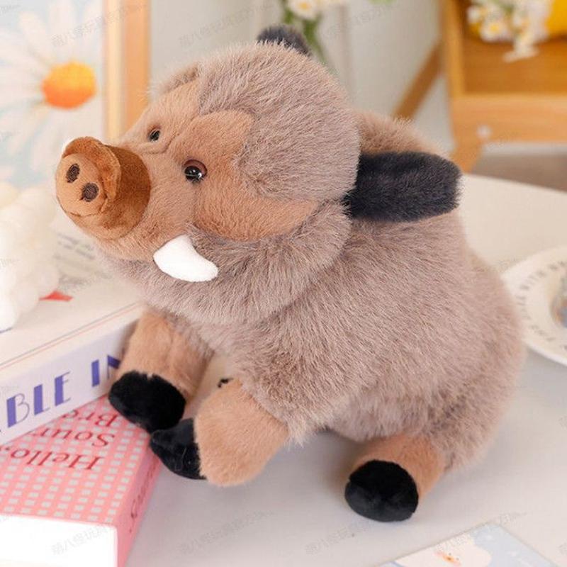 25cm Cute and Ugly Wild Boar Plush Toy a New Type of Lucky Little Piglet with Big Fangs a Birthday and Christmas Gift for Child