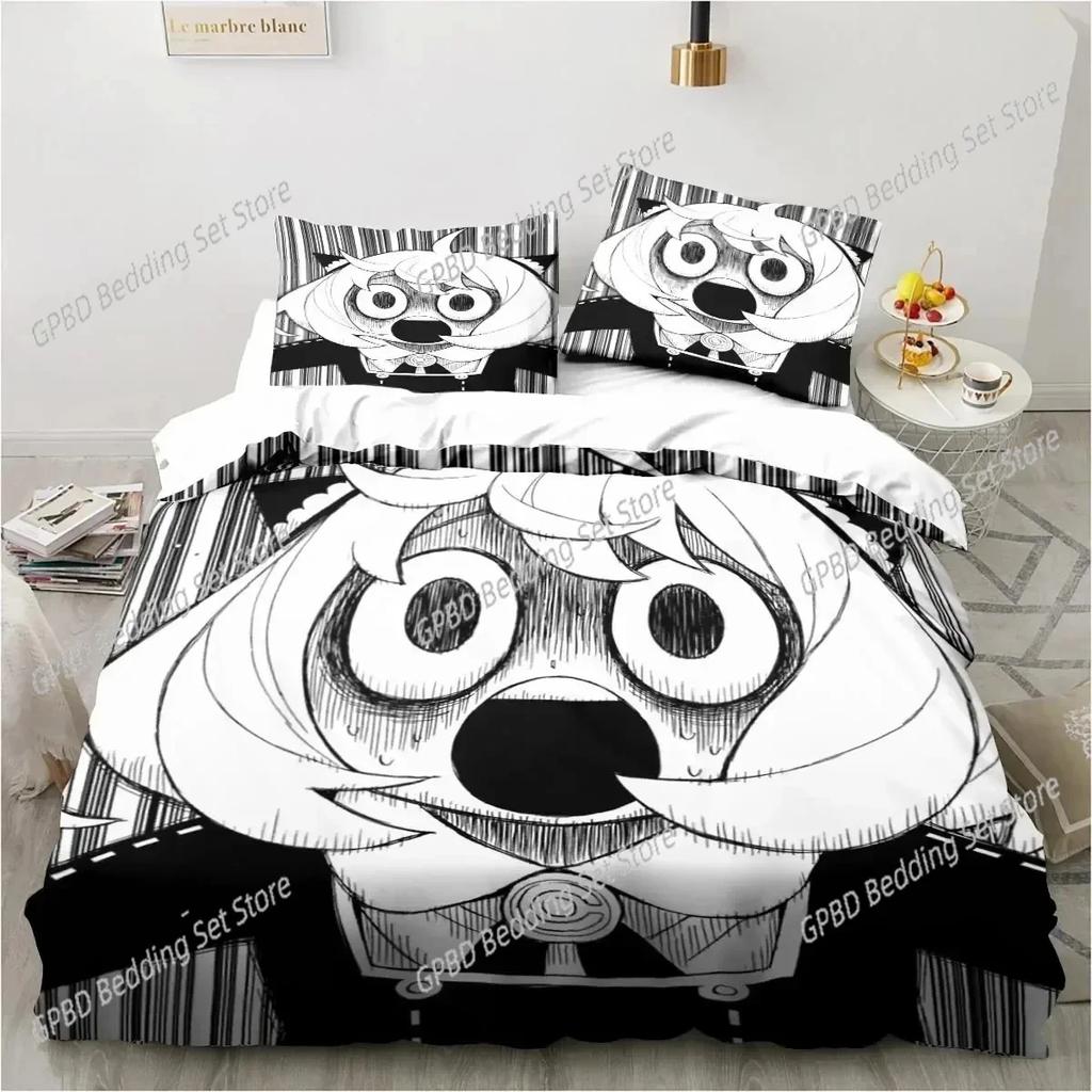 Comforter 3D Printing Spy Family Anya Anime Bedding Set 3D Printed Suitable For Bedroom Kids Home Textile