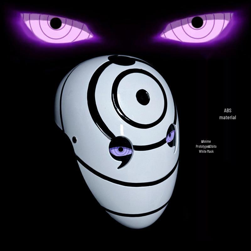 Leuchtender Uchiha Madara Obito Tobi Weiße Maske - Naruto Anime Halloween Requisite