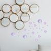 4 Sheets Bubbles Wall Decals Ocean Theme Water Bubble Pattern Self-Adhesive Removable Stickers for Living Room Bathroom Bedroom
