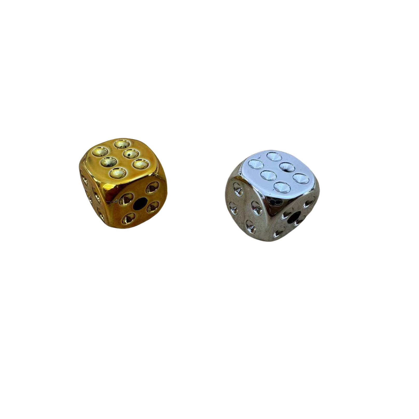 

Colored Dice Guitar Knobs with Wrench - Gold and Silver Guitar Accessories Silver with Wrench