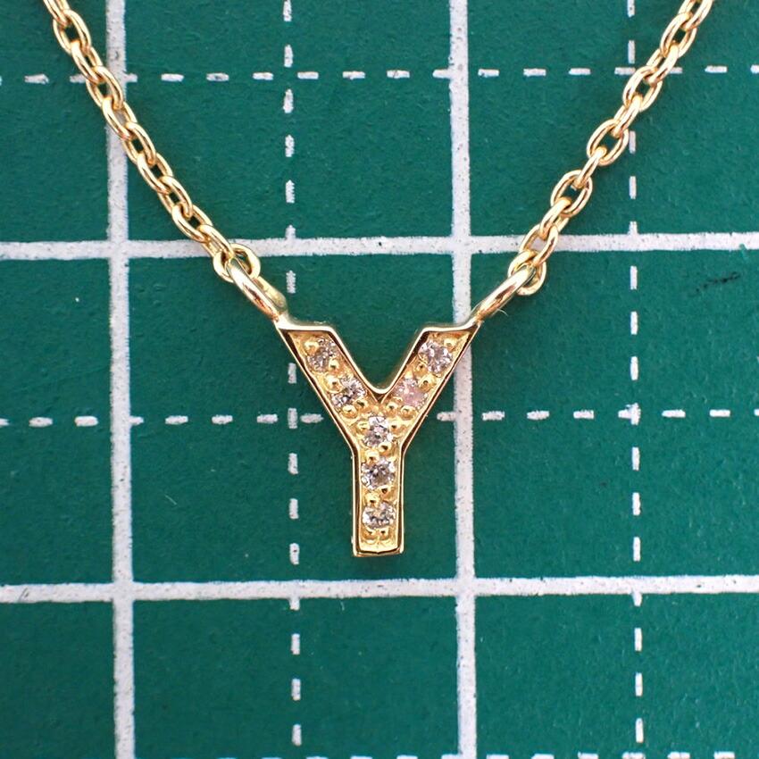 [Used] Star Jewelry/Star Jewelry K18 Diamond Initial: Y Necklace [g397-35]