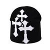 1 Stück Neue Jahrtausend Kreuz Hacquard Strickmütze Herbst Winter Warm Halten Beliebte Hip Hop Beanie Street Fashion Outdoor Kälte Kappe