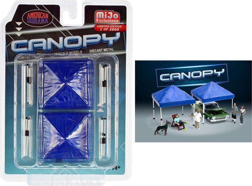 American Diorama Canopy Tent Set of 2 American Diorama Figure Canopy Figure 1/64 [Item]