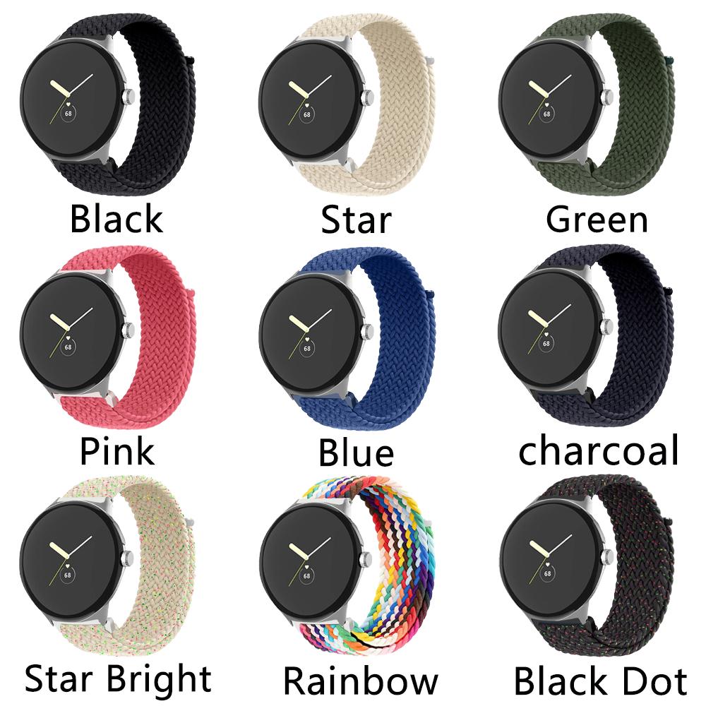 Nylon Strap for Google Pixel Watch/Pixel Watch 2 Elastic Adjustable Band Wrist Bracelet Wristband Replacement Accessories for Pixel Watch
