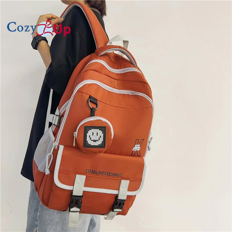 Легкий и удобный студенческий рюкзак. Рюкзак большой вместимости. 30x18x48cm бежевый — фото 4