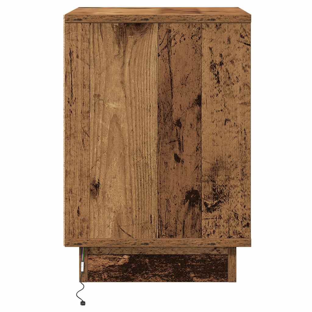 Nightstand Set (2 pcs) Reclaimed Wood Look 39 x 34.5 x 50 cm Engineered Wood
