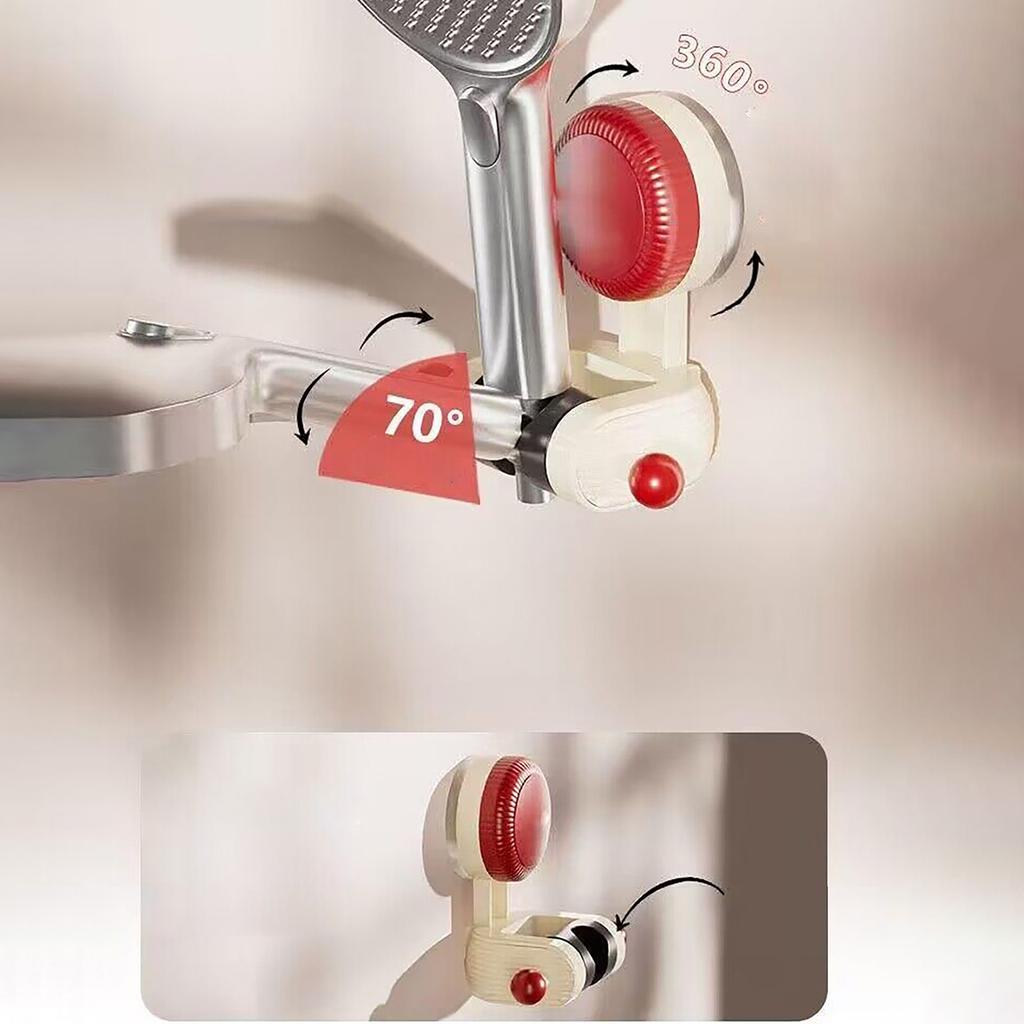 Kein Bohren Duschkopfhalter Badezimmer Verstellbare Duschhalterung Saugfuß Duschbasis für Wohnungen Hotel Wohnungen