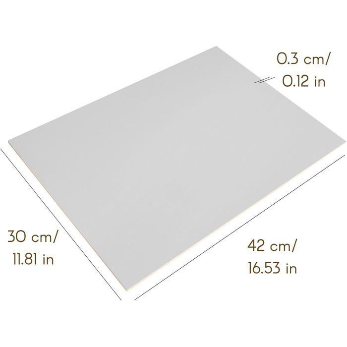Panneaux MDF - CREATIVE DECO - A3 - Découpe Laser - Gravure - 10 pièces - Gris