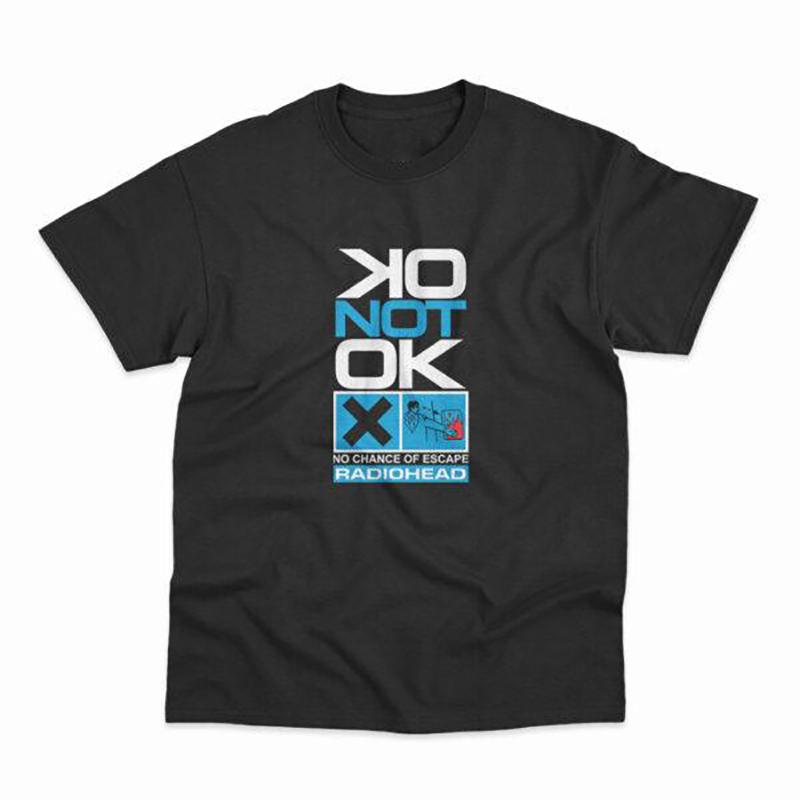 OK Computer Album Radiohead Radiohead Rock Punk Vintage Loose Men s Short Sleeve T-Shirt Vintage T Shirt S