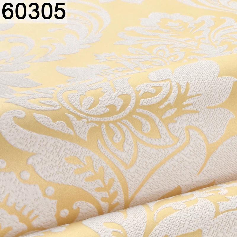 

Европейские 3D рельефные дамасские обои для спальни, гостиной, фона, с цветочным узором, 3D текстурированные обои, домашний декор 0.53MX9.5M