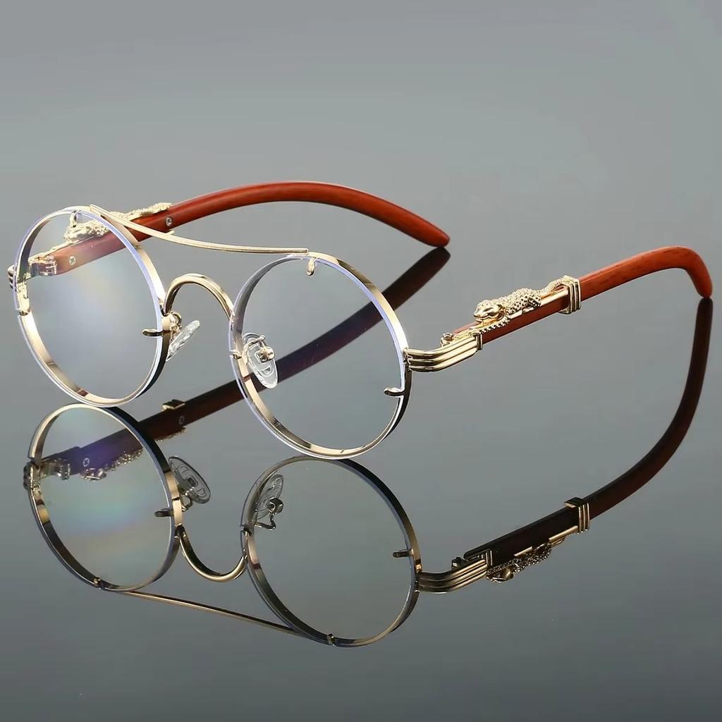 Vintage Punk Round Sunglasses Men Fashion Double Bridge Multicolor Shades Women Retro Trendy Brand Luxury Design Sun Glasses