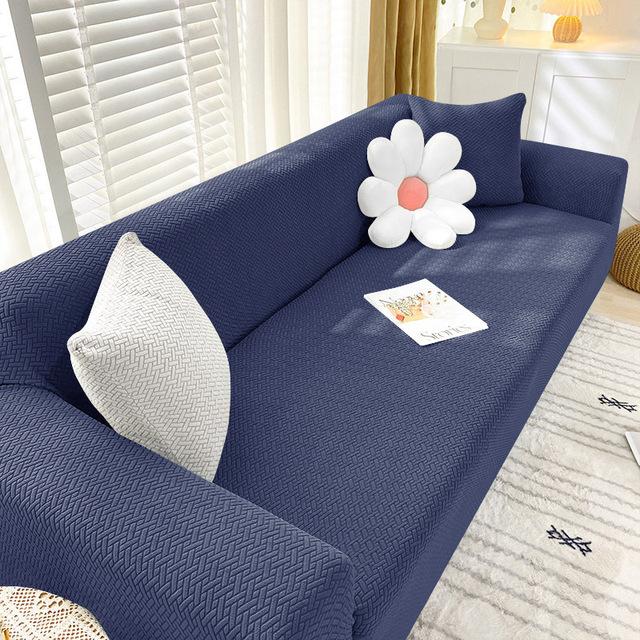 T -Shaped Thick Sofa Cover Anti -Dirty Slipcover For Living Room Stretch Jacquard Armchair Cover 1 2 3 4 Seater Corner Couch Case for Home