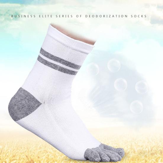 Socks Breathable Thicken Men Sports Running Five Finger Toe Socks for Home