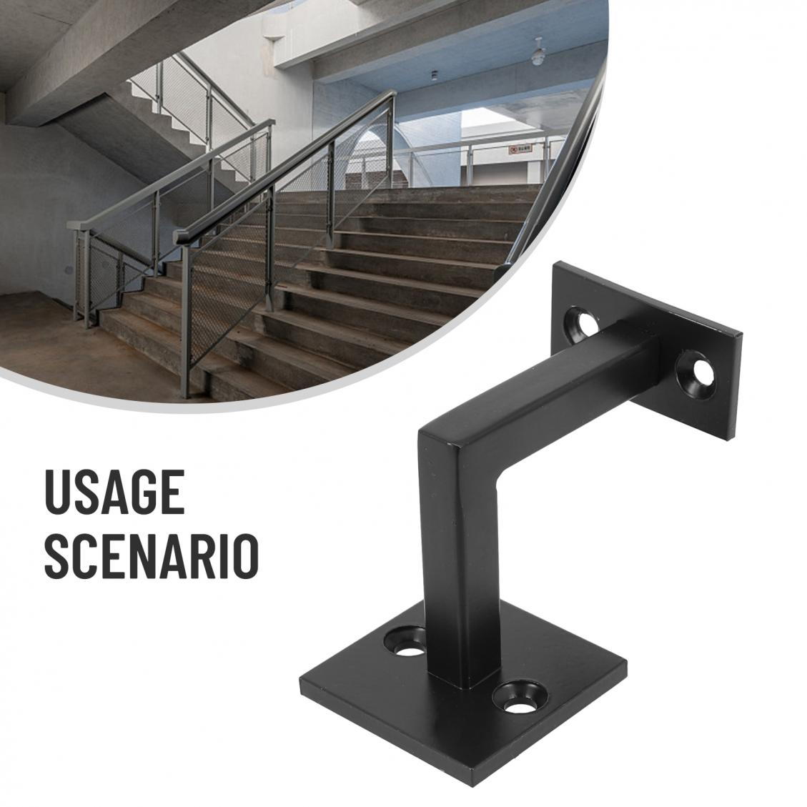 

Versatile Matte Black Handrail Brackets Suitable for Various Applications
