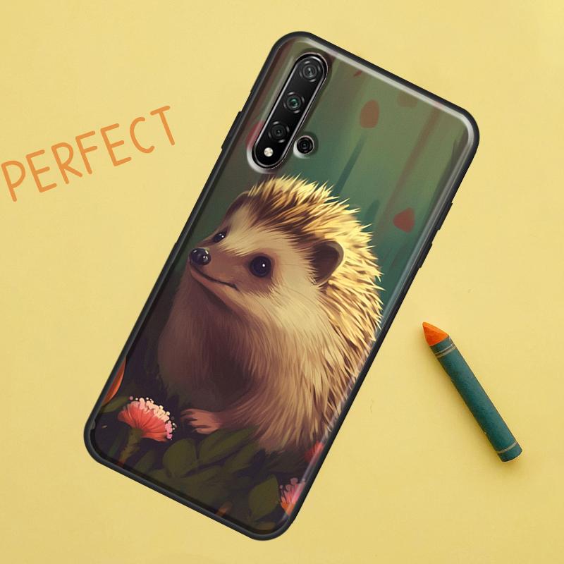 Cute Little Hedgehog For Huawei Nova 5T 9 10 SE 7i 8i 11i 12i Y60 Y61 Y70 Y72 Y73 Y90 Y91 P20 P30 P40 Lite Case