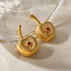Light luxury sweet style red cherry stud earrings jewelry