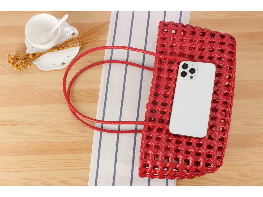 Damska pleciona torba koszyk z ażurowym wzorem 2025: Wszechstronny dodatek na plażę i na nieformalne wakacje