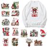 15st Jultecknad Värmeöverföringsdekaler Jultema DTFÖverföringsbunt PVC Vinyl Strykbara Dekaler Lappar För T-shirts