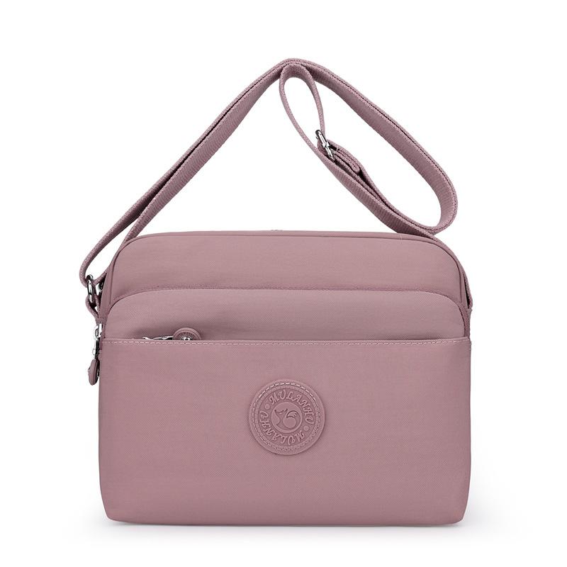 

Сумка через плечо для мамы среднего возраста Легкая многосекционная женская нейлоновая сумка Сумка кроссбоди розовый