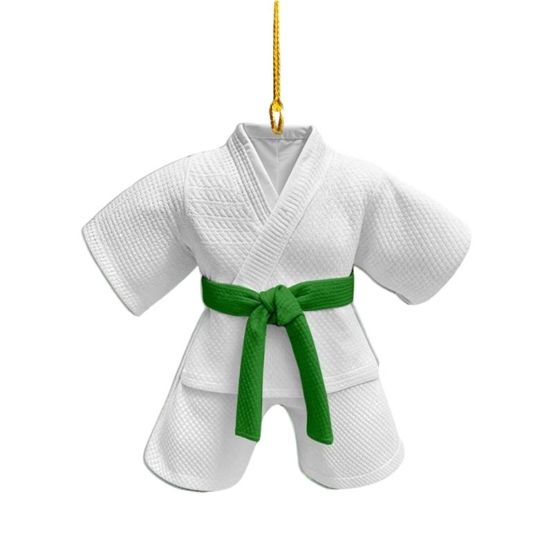 

Car Rearview Mirror Mounted Sports Theme Decoration Taekwondo Suit Pendant Acrylic Ornament Charm Hanging Decoration